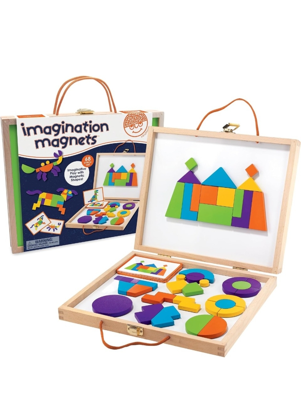 Imagination Magnets Wooden Magnetic Shape Set - Multicolor